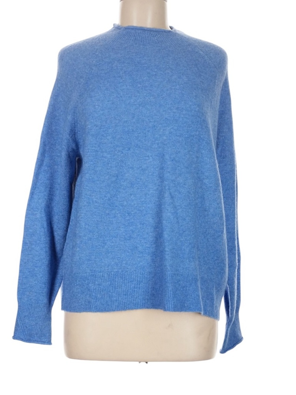J. Crew Rollneck Sweater in Supersoft Yarn size Medium Blue Wool Blend NWT